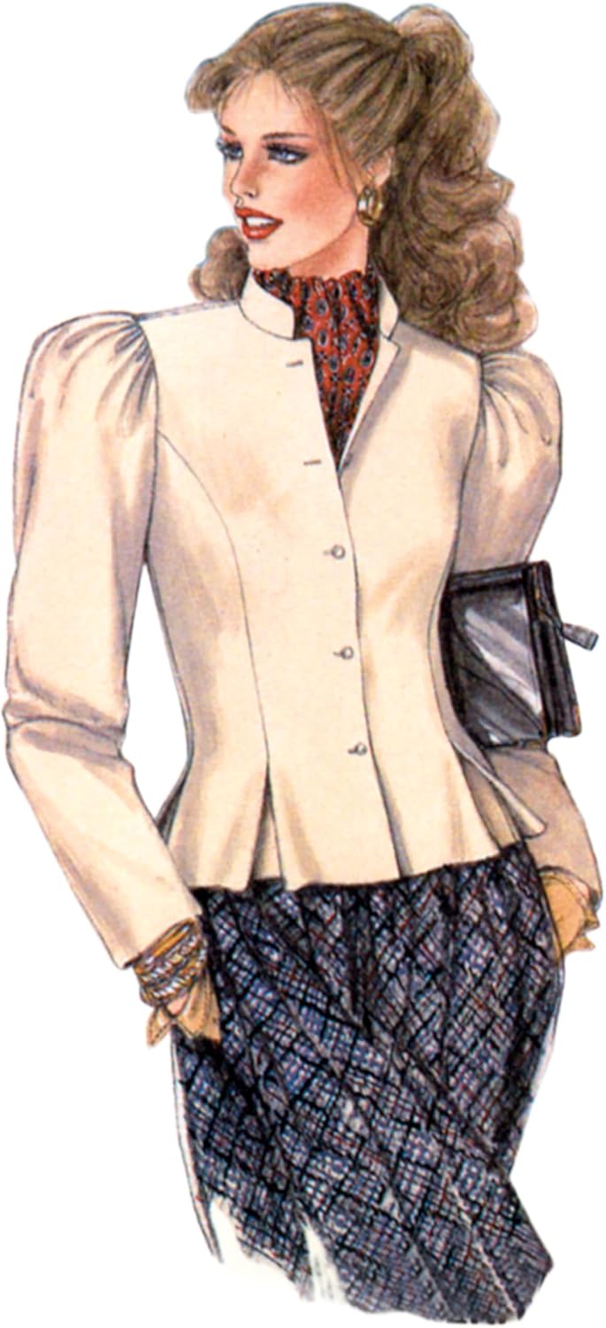 McCall's M8541A Misses' 1980's Vintage Lined Jackets Sewing Pattern Packet, Design Code M8541, Sizes 6-8-10-12-14-16