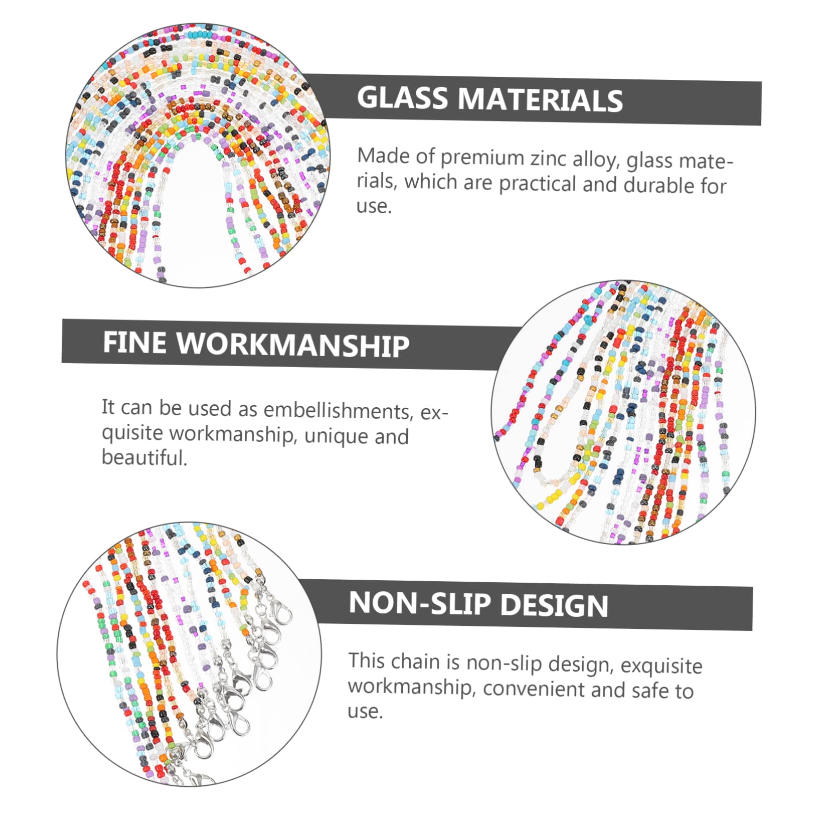 PLAFOPE 24piezas Cuerda Colgante Para Gafas Correa De Gafas Reutilizable y Graduadas Accesorio Práctico y Duradero