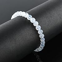 Vista 5 de OdrillionGems Natural Moonstone Gemstones Bolo Bracelet, Faceted Beads, Healing Crystals, 925 Sterling Silver, Birthstone, Handmade, Adjustable