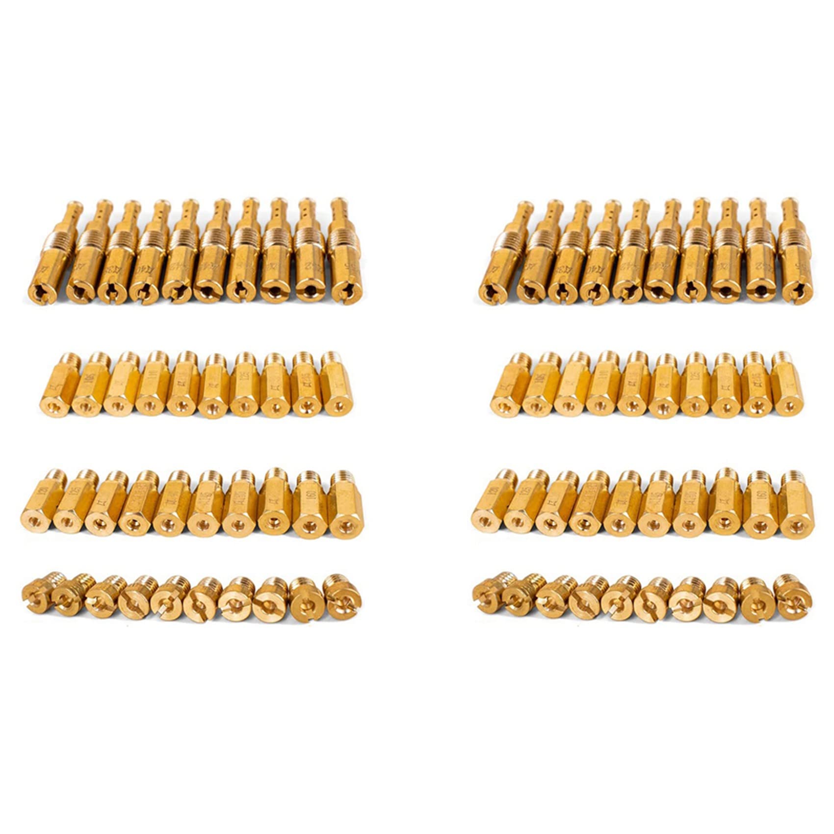 Jnchdghwa Gold 60Pcs Carburetor Main Jet And 20Pcs Slow Pilot For Pwk Cvk Pwm Carbs