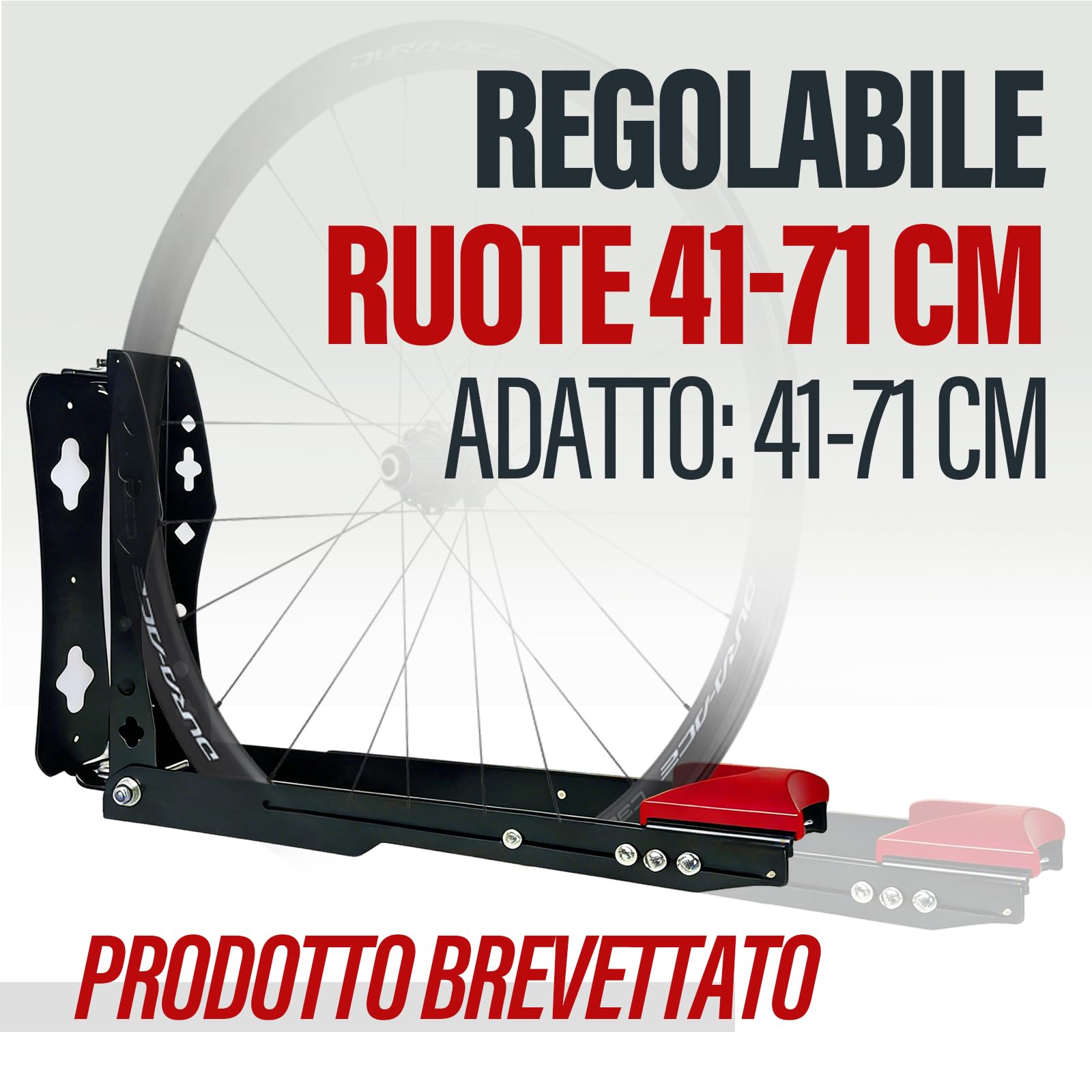 Supporto da Parete Girevole per Bicicletta | Porta Bici MAX. 40 kg | Appendici per Biciclette Senza Sollevamento Pesante per Garage | Supporto Pieghevole e Rotante ±70° per Biciclette |