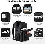 Sac à dos pour ordinateur portable pour hommes et femmes, sac à dos noir, sac à dos scolaire pour garçons et filles, sac à dos, sac de travail, convient aux ordinateurs portables de 15,6 po et aux cahiers