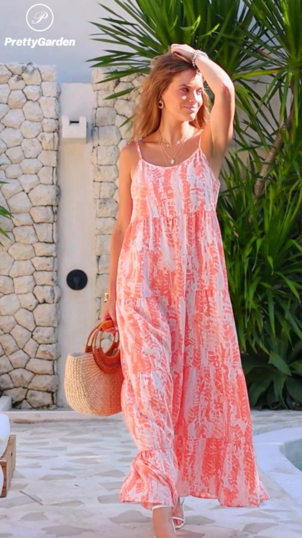 non-floral clean-lined maxi dresses brands Maxi BIANCA bow tie linen dress