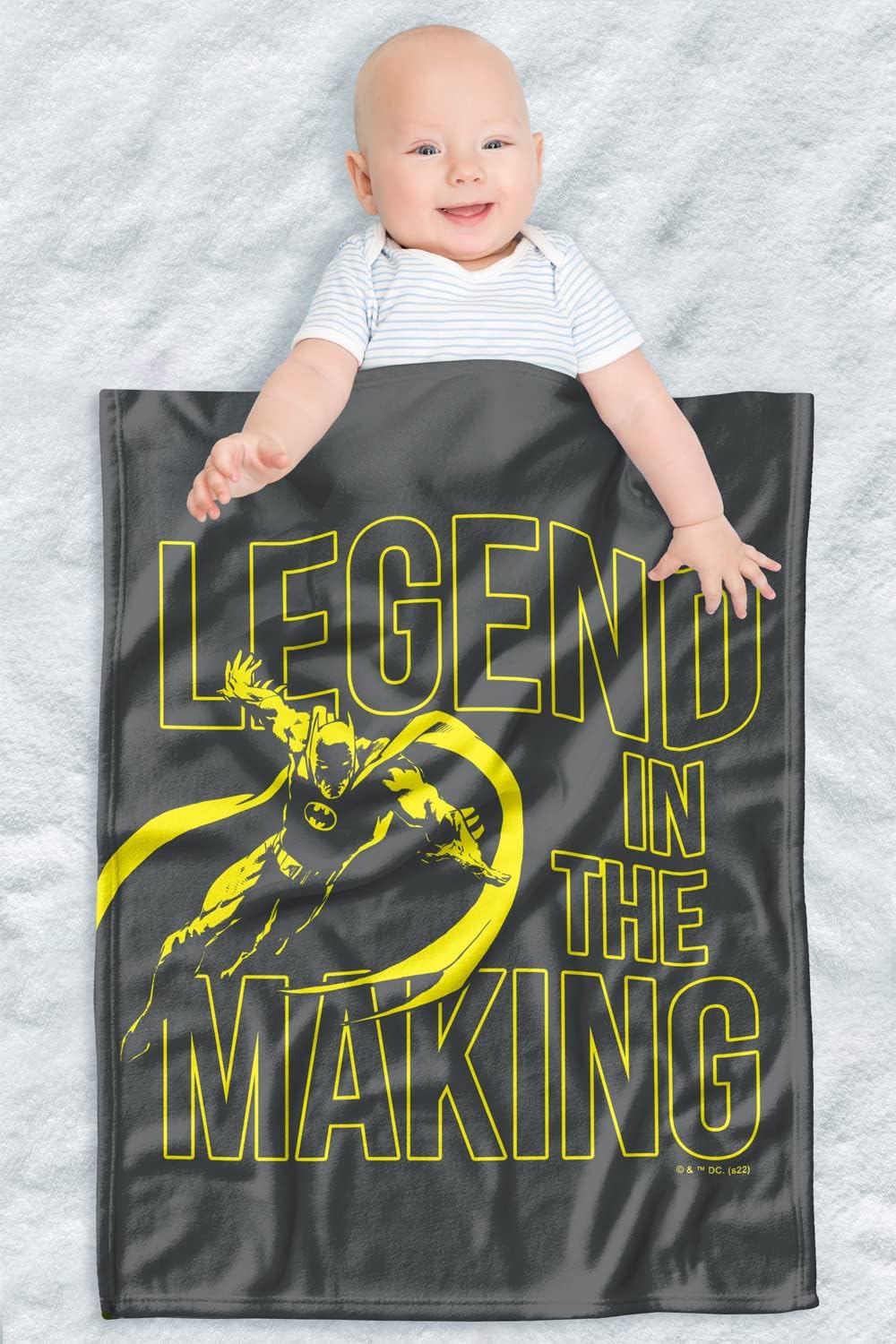 LOGOVISION Batman Lightweight Baby Blanket, 30"X40", Legend Unisex for Infants Girls & Boys