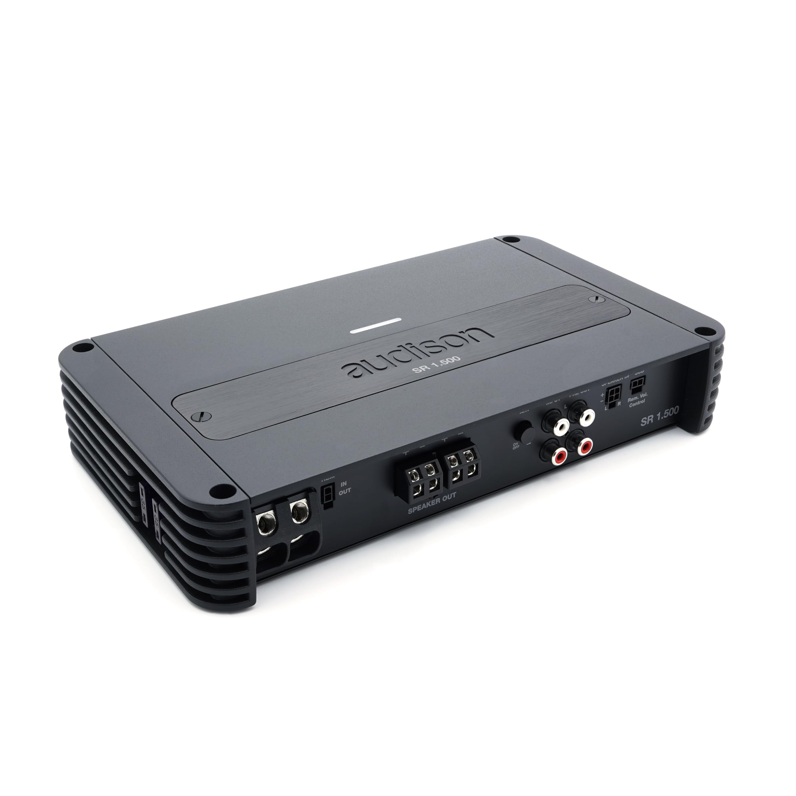 Audison SR 1.500 Amplificateur Mono Classe D pour Système Audio, Technologie ADC et USS, Filtres Réglables, Entrées Double Niveau, 1000W RMS, 1 Ohm, Noir