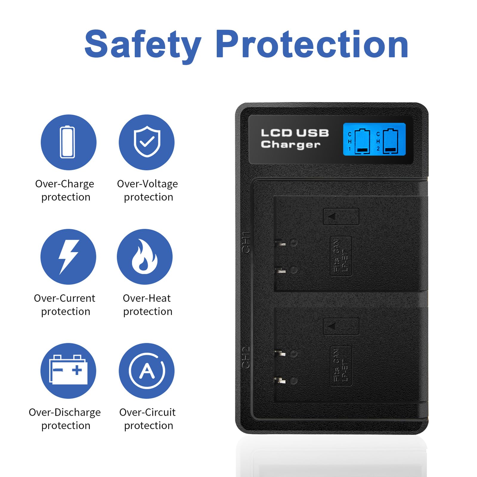 LP-E17 Chargeur USB double pour batterie Canon EOS LP-E17 sur EOS R10 RP M6 M6 Mark II M5 M3 77D 850D 800D 760D 750D 250D 200D II 200D