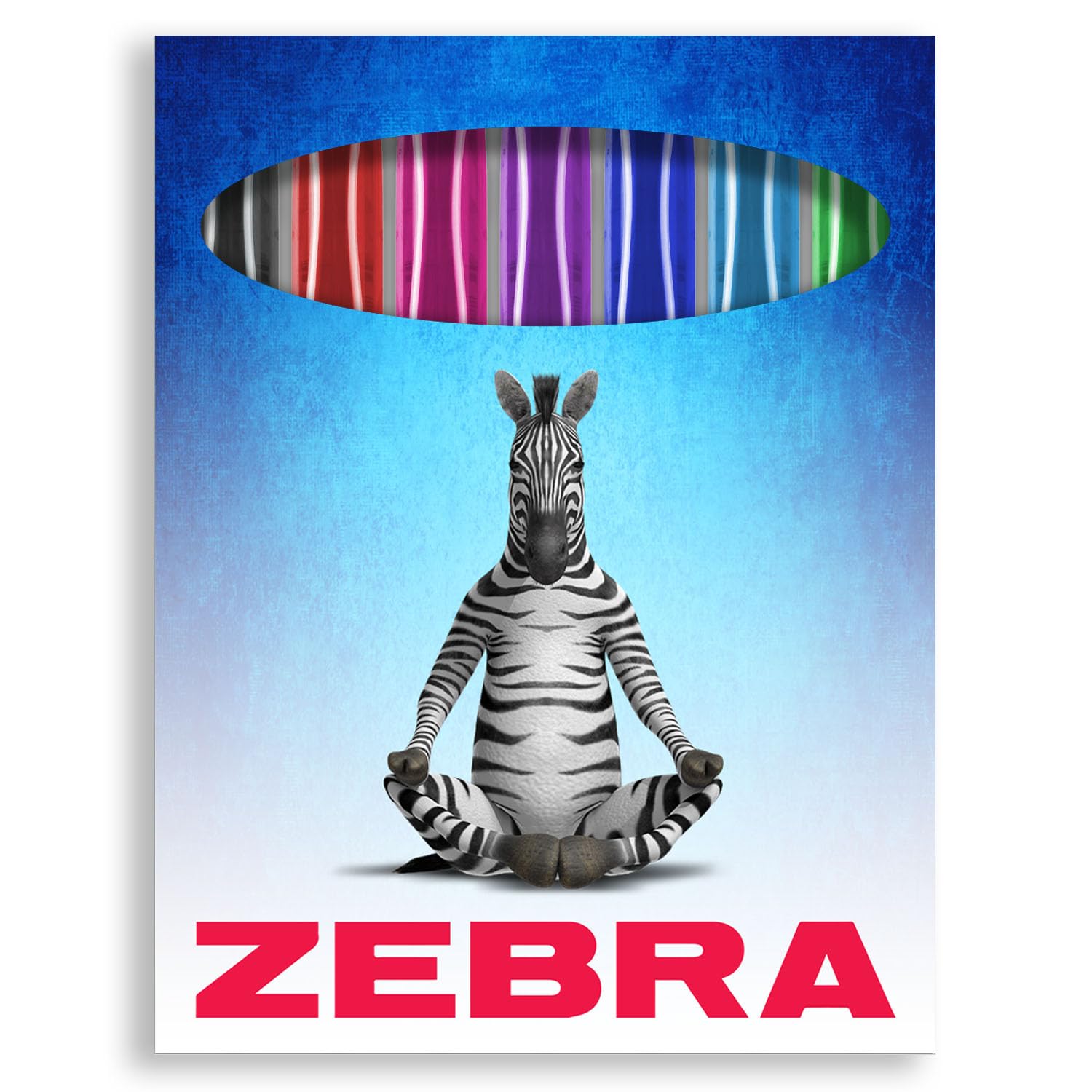 Zebra Fuente Pen, Disposable Fountain Pens, Pack of 7, Black, Red, Pink, Violet, Blue, Light Blue & Green - Image 2