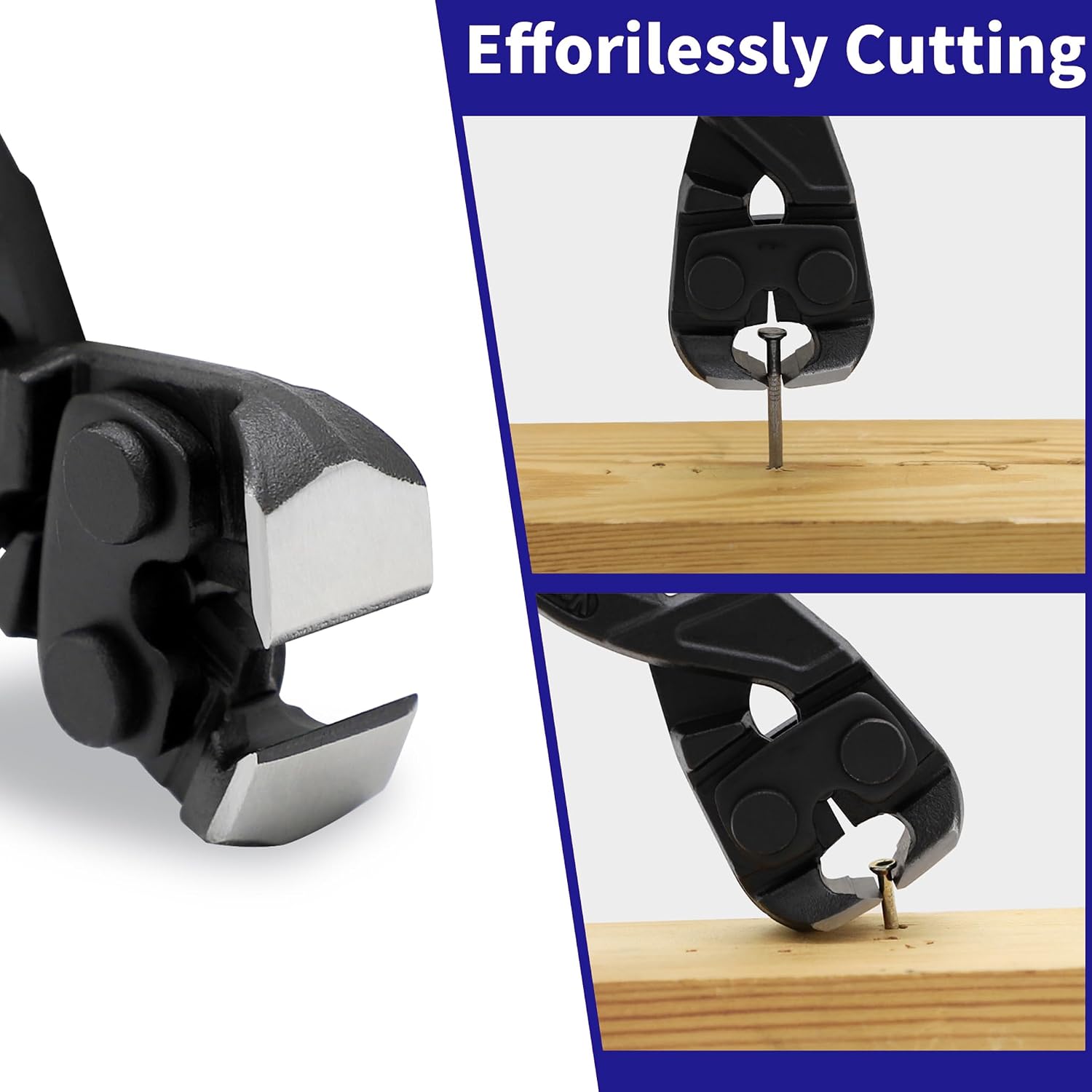 8 Inch End Cutting Pliers, Heavy Duty Nail Puller Plier, Mini End Cutting Nippers Flush Cutter, Heavy-Duty Nipping Pliers Bull Nose Fret Cutter Nail Extractor Tool