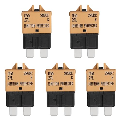 Miniatura 10 de Disyuntor de fusible reiniciable de 25 amperios de perfil bajo ATCATO fusibles 5 paquetes 25A 12V-28V para automóvil, SUV, barco