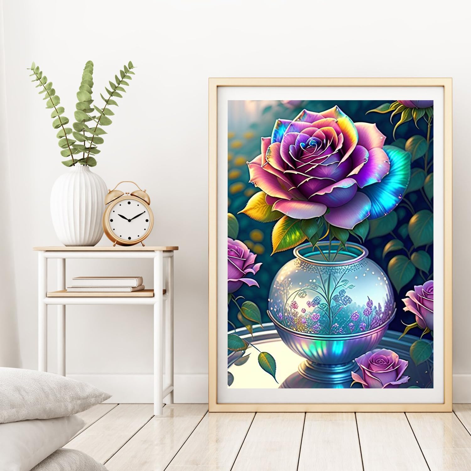 GDYEEH 5D Diamond Painting Kit - Colorful Flowers In Vase, Round Full Drill Art For Adults (12x16 Inches) - View #9