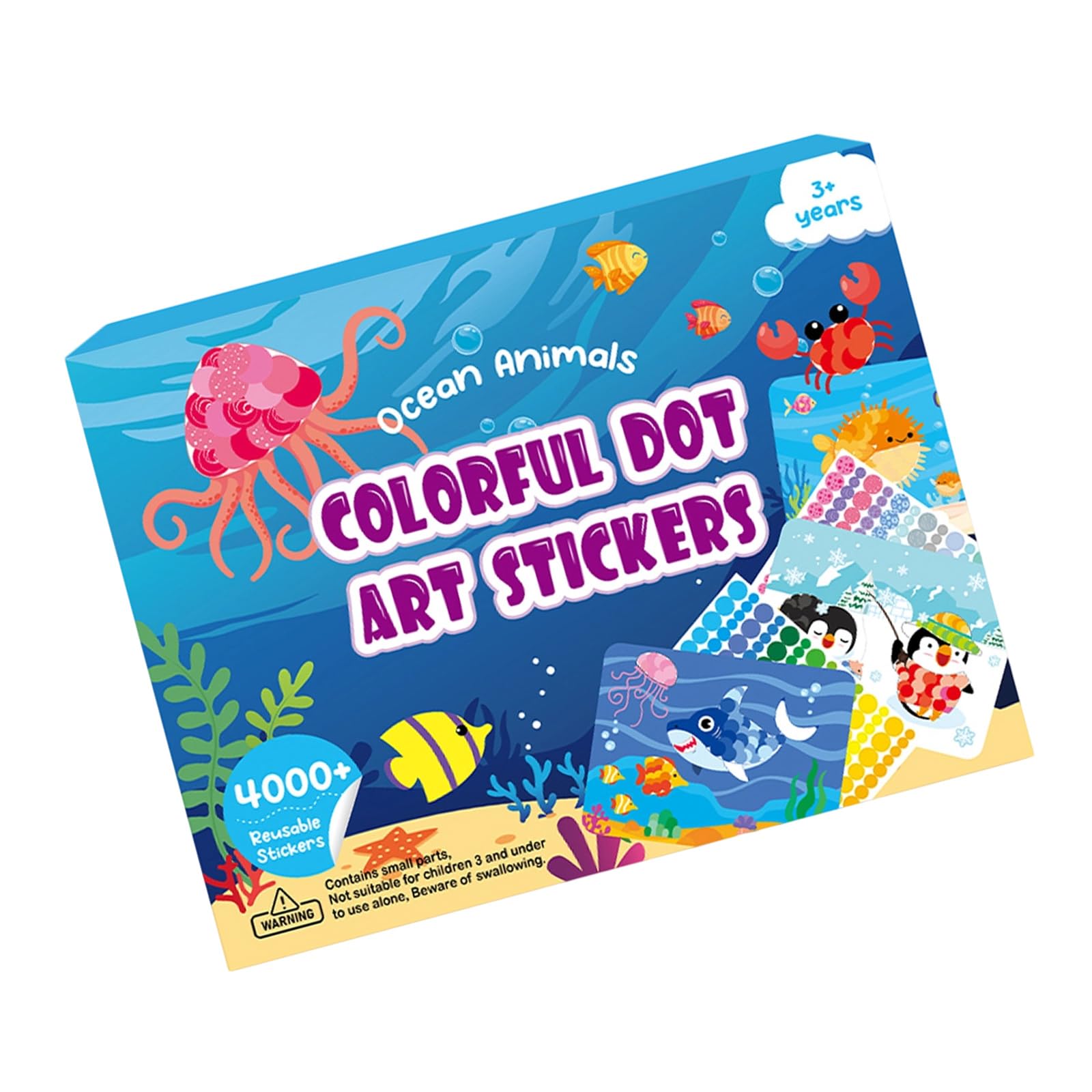 Educational Cartoon Dot Stickers Great for Early Learning Activities Fun Dot Art Sticker Pack