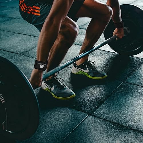 Miniatura 7 de Fit Active Sports Puños suaves de peso muerto para levantamiento de pesas, levantamiento de potencia, peso muerto, filas y dominadas, muñequeras