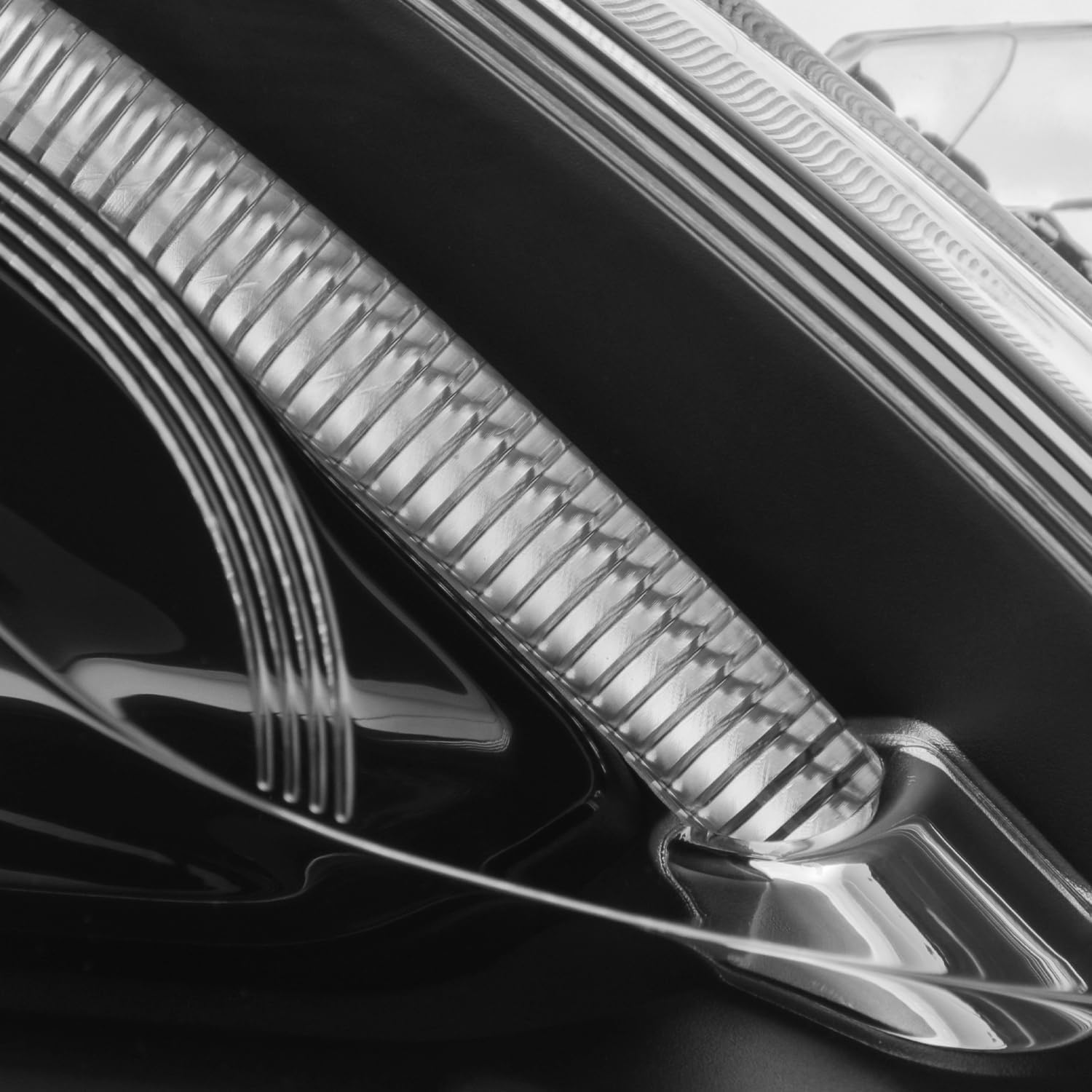 AKKON - Fits 2011-2014 Chrysler 200 [Halogen Type] Projector Black Headlight Headlamp Passenger Right w/LED DRL Running