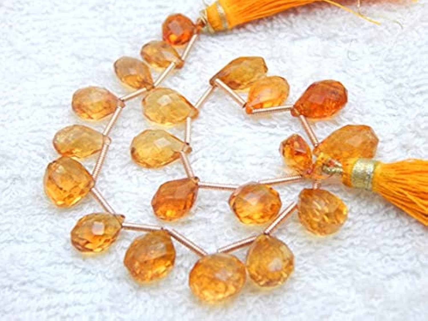 Citrine briolettes beads 9x13 mm pour créer un cadeau personnalisé unique