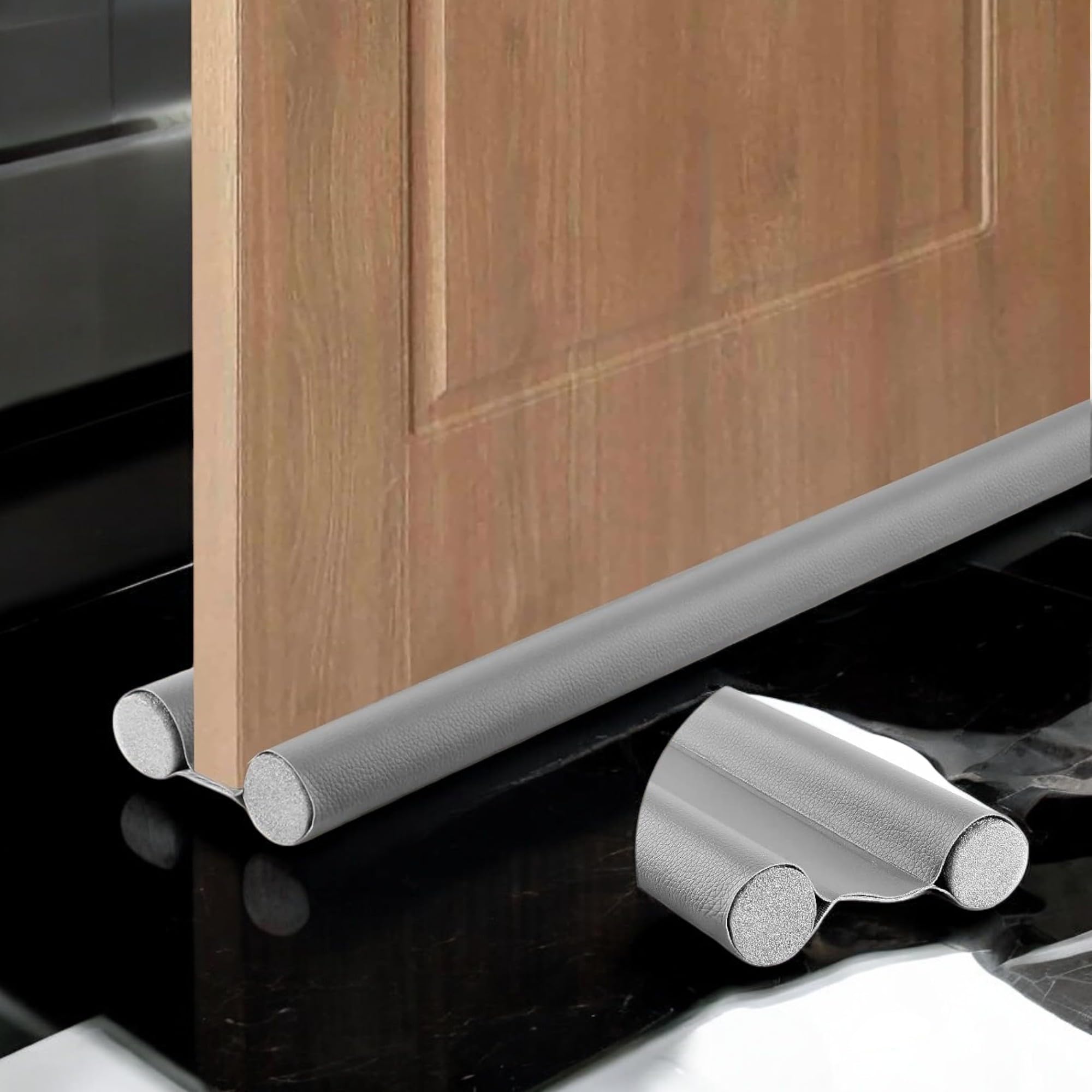 Paraspifferi sigillo di schiuma per porte 95 cm di lunghezza 5 cm di spessore 3 di alezza 3 colori ritagliabile (Grigio)