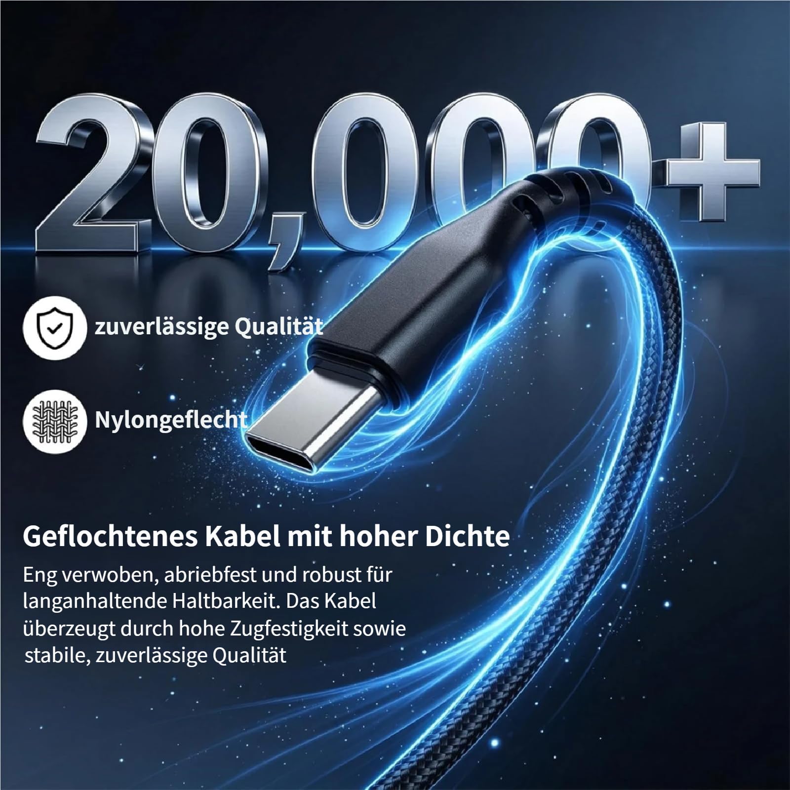 K702 Kabel, USB-C auf Mini XLR 3-Pol, Nylongeflecht, verlustfreies Audio, kompatibel mit kompatibel mit AKG K240, K240S, K240MK II, Q701, K141, K171, K181, K271s, K271 MKII, 1,5 M