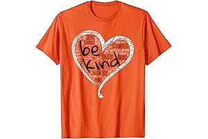 Unity Day Orange Shirt Heart Be Kind Anti Bullying Gift T-Shirt