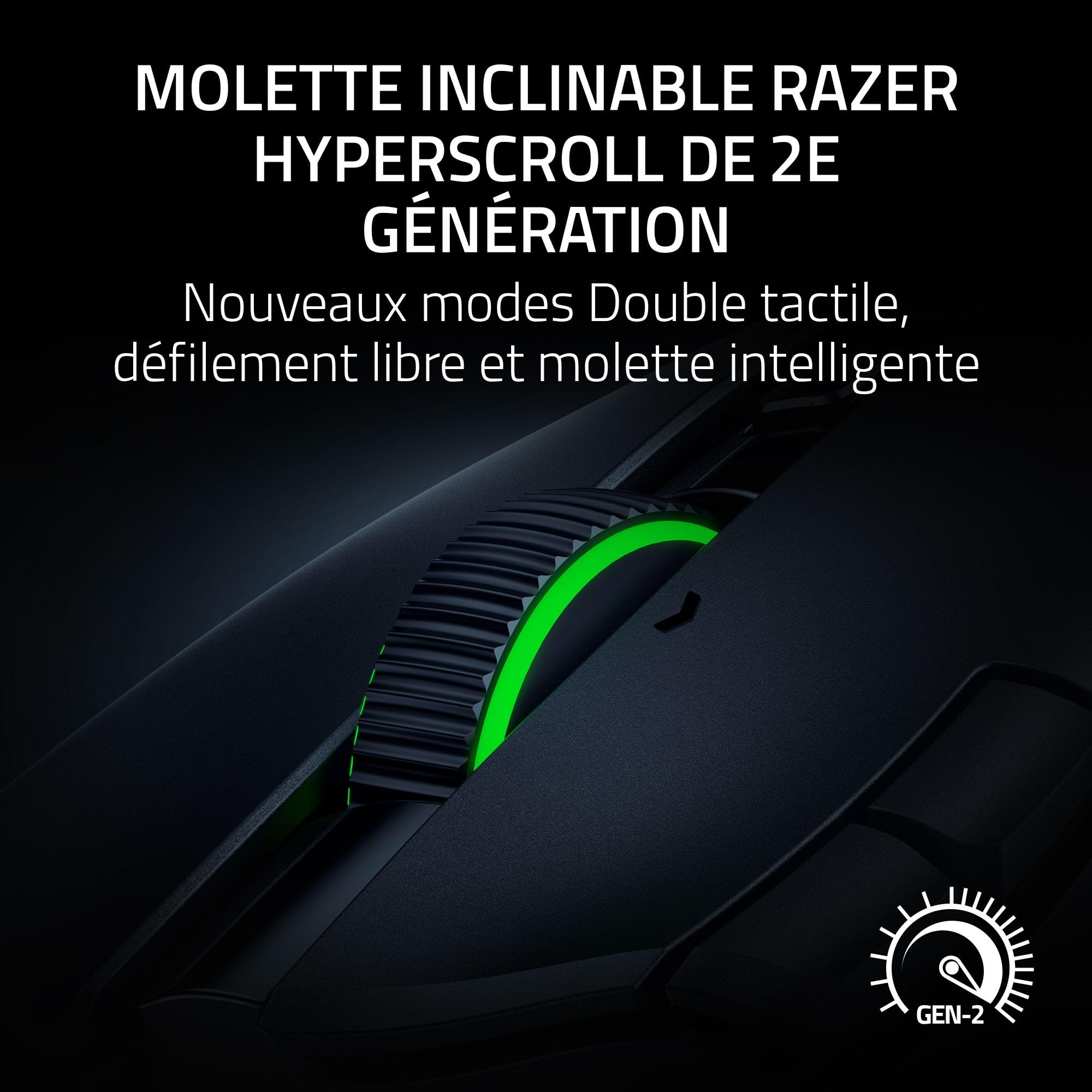 Razer Naga V3 Pro - Souris Gaming sans Fil avec des plaques latérales interchangeables pour Les MMO (HyperScroll de 2e Generation, Switches optiques de 4e Generation, Capteur Optique 50 K Focus Pro)
