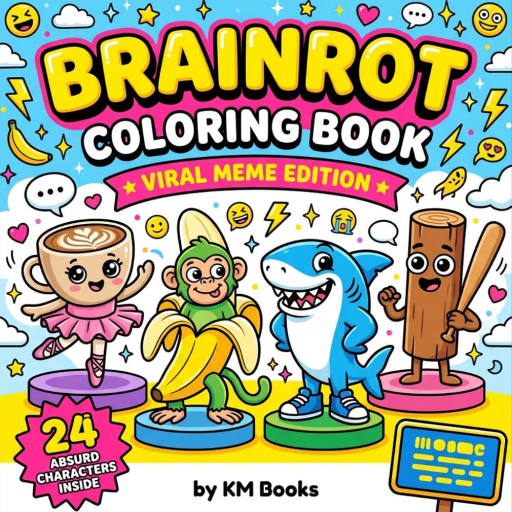 Brainrot Colouring Book - Viral Meme Edition