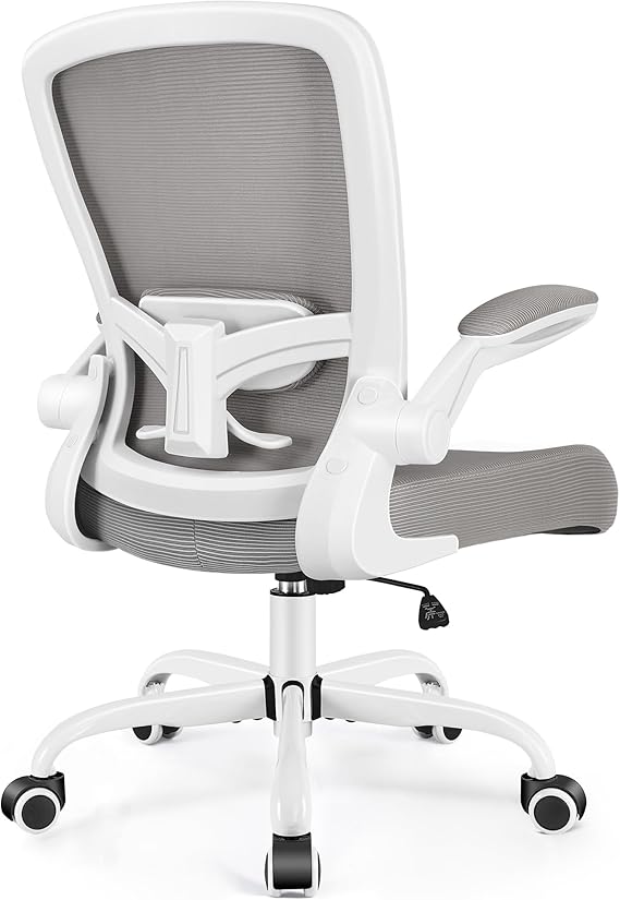 FelixKing Office Chair, Ergonomic Desk Chair Breathable Mesh Chairs Adjustable High Back Lumbar Support Flip-up Armrests, Executive Rolling Swivel Comfy Computer Chairs Home Office Gray