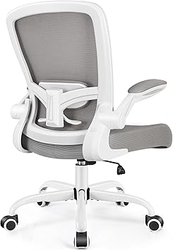 FelixKing Office Chair, Ergonomic Desk Chair Breathable Mesh Chairs Adjustable High Back Lumbar Support Flip-up Armrests, Executive Rolling Swivel Comfy Computer Chairs Home Office Gray