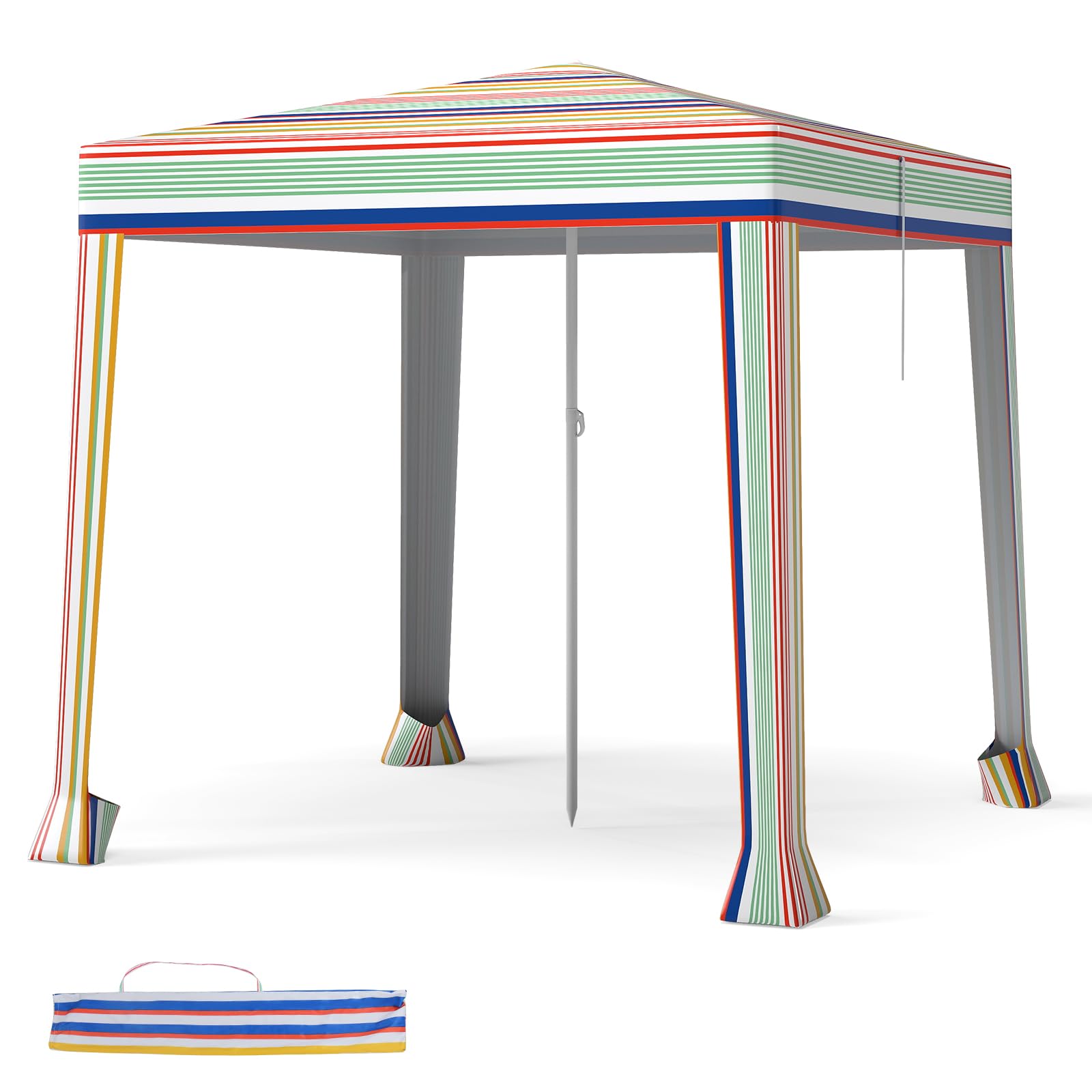 COSTWAY Tenda da Spiaggia Pieghevole 200x200 cm con Borsa da Trasporto