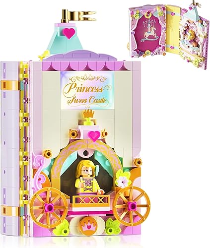 Bloques de construcción de castillo de princesa, marcos de fotos para niños, marcos de fotos de arte de 5 pulgadas, intercambiables, lindos