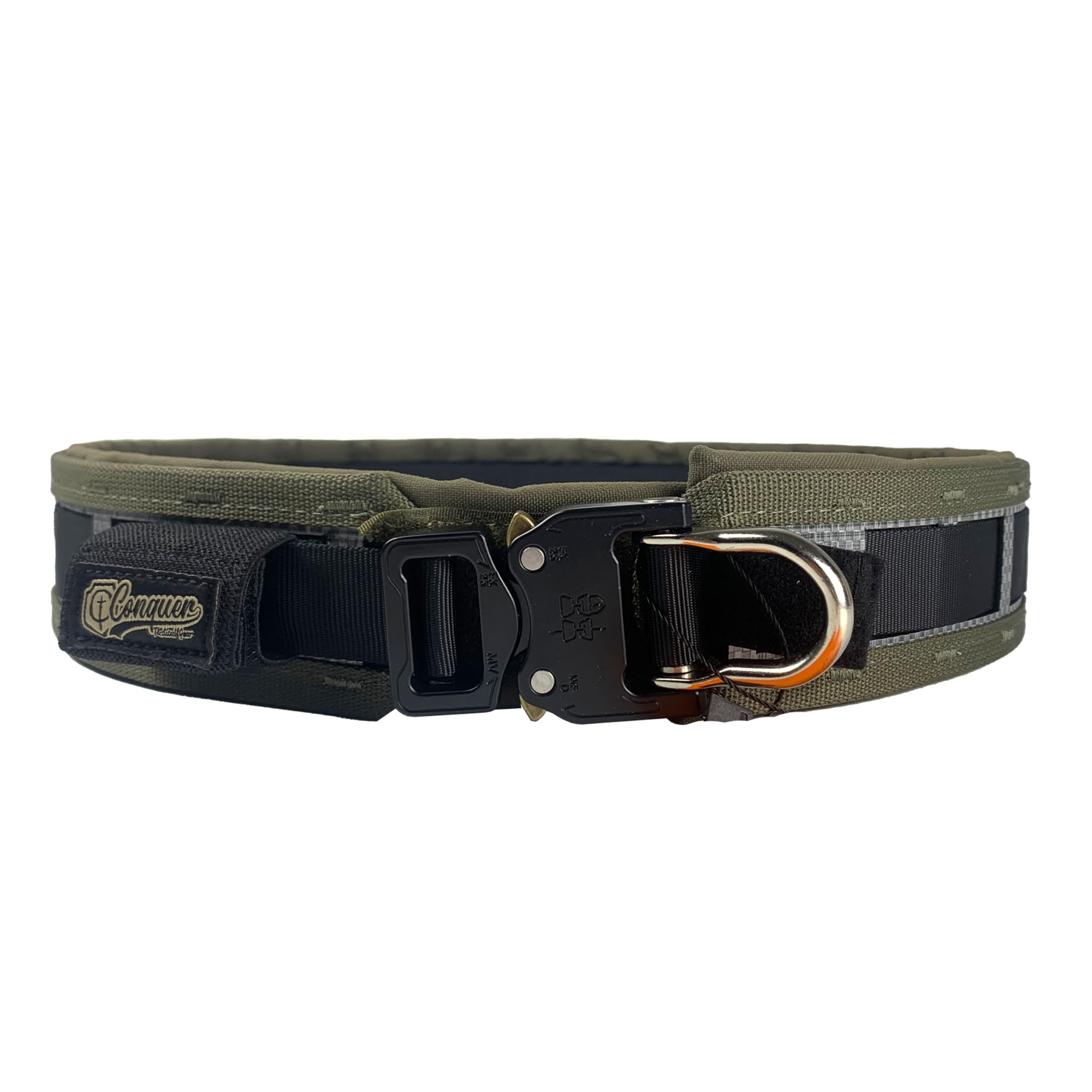 Genérico Conquer Cinturón Táctico Heavy Tegris, Sistema MOLLE, Acolchado con Hebilla de Liberación Rápida, Negro, Verde, Coyote o Multicam, para Vigilantes de Seguridad, Airsoft y Supervivencia