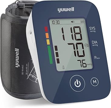 yuwell Automatic Blood Pressure Monitor for Home Use, Upper Arm BP Machine with Large Adjustable Cuff 8.7-17.7", 199 Memory, Irregular Heartbeat Alert & WHO Classification