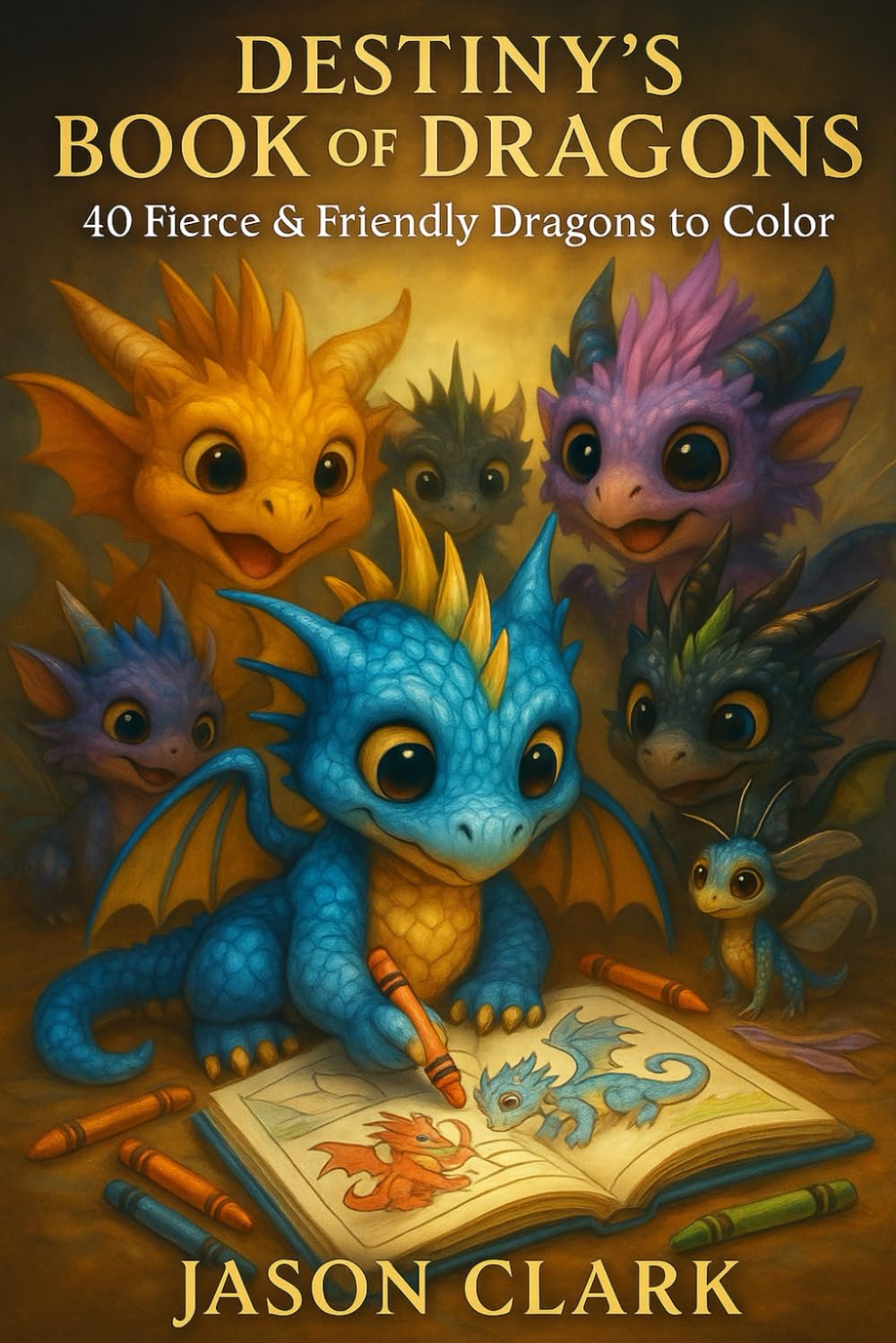 DESTINY’S BOOK OF DRAGONS: 40 Fierce & Friendly Dragons to Color (Creatures & Curiosities Coloring Series)