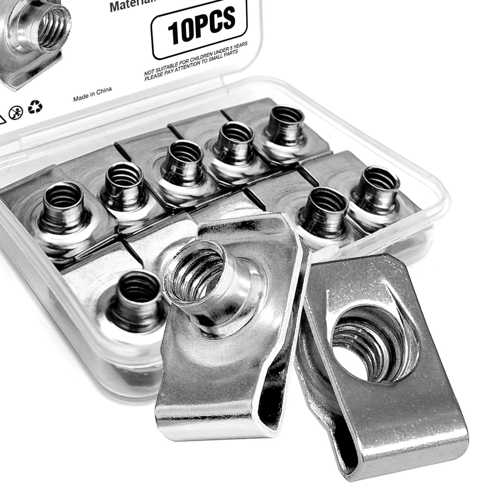 Stainless Steel U Nuts - 20 Pack -10