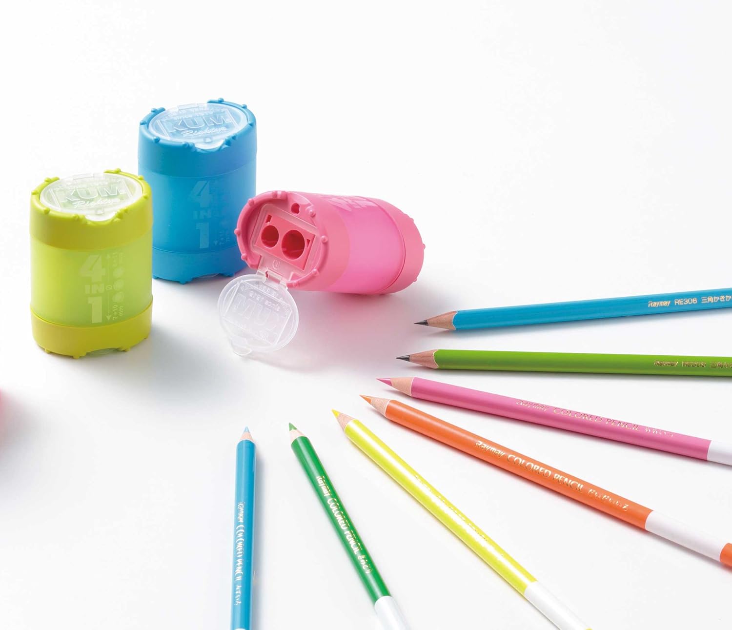 Amazon レイメイ藤井 鉛筆削り Kum 4 In 1 K4 グリーン Km111m 文房具 オフィス用品 文房具 オフィス用品