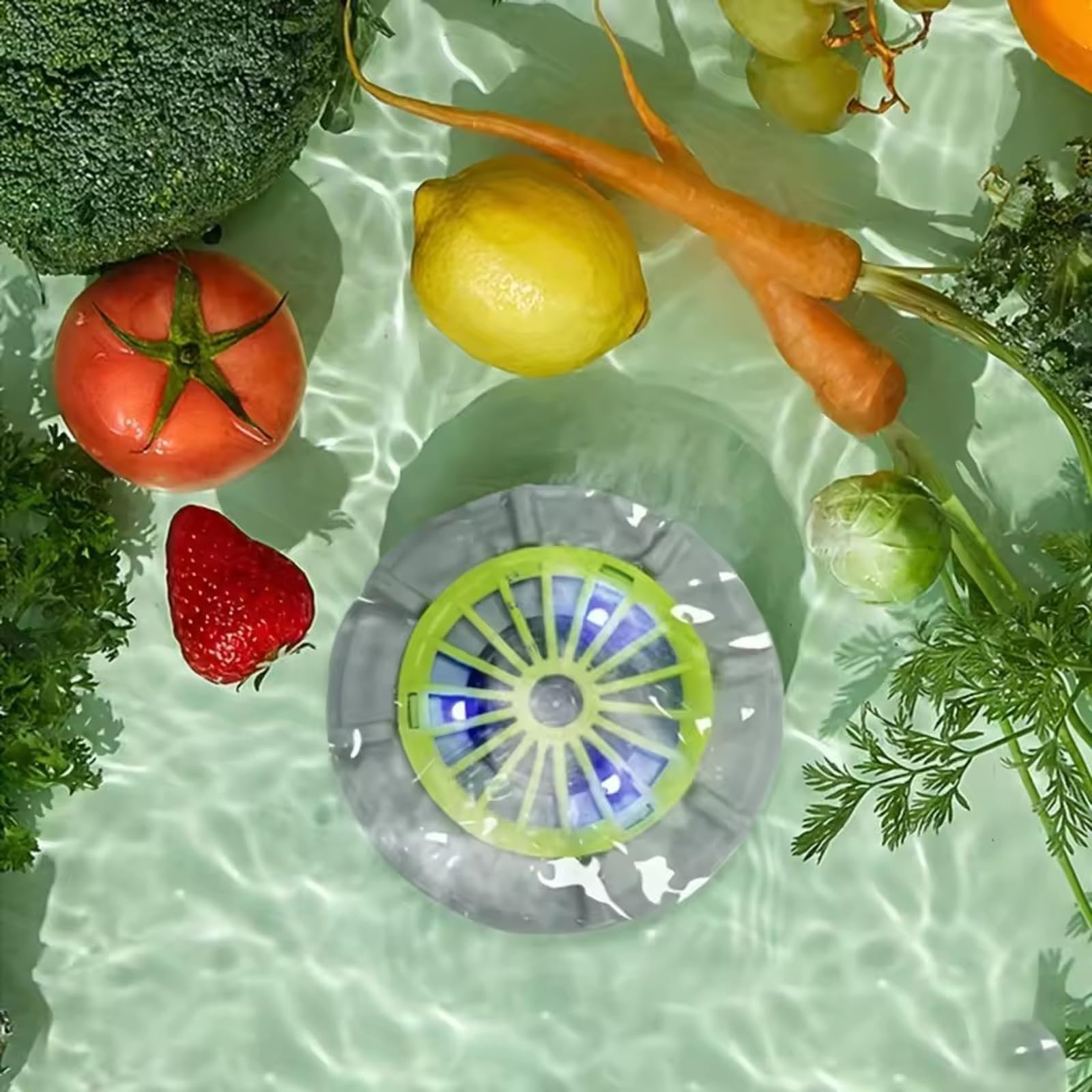 2026 Update Efficient Portable Fruit and Vegetable Washer, Rechargeable, Waterproof Automatic Cleaner with Swirl & Ultrasonic Tech for Fruits, Vegetables, Grains, Meat, Seafood, and Berries (USB) — view 6