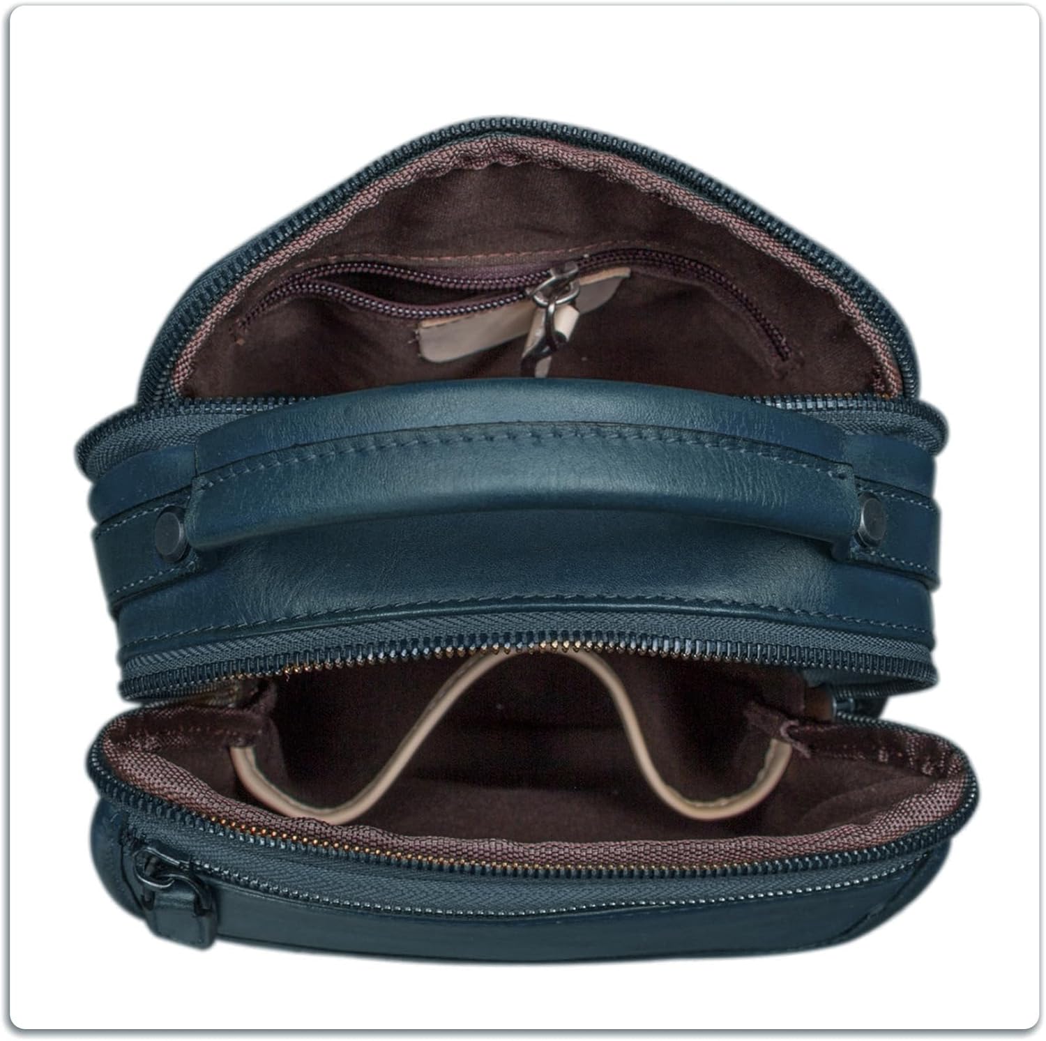 IVTG Genuine Leather Messenger Bag for Men Sling Purse Crossbody Shoulder Bags Satchel for Work Business Handbags