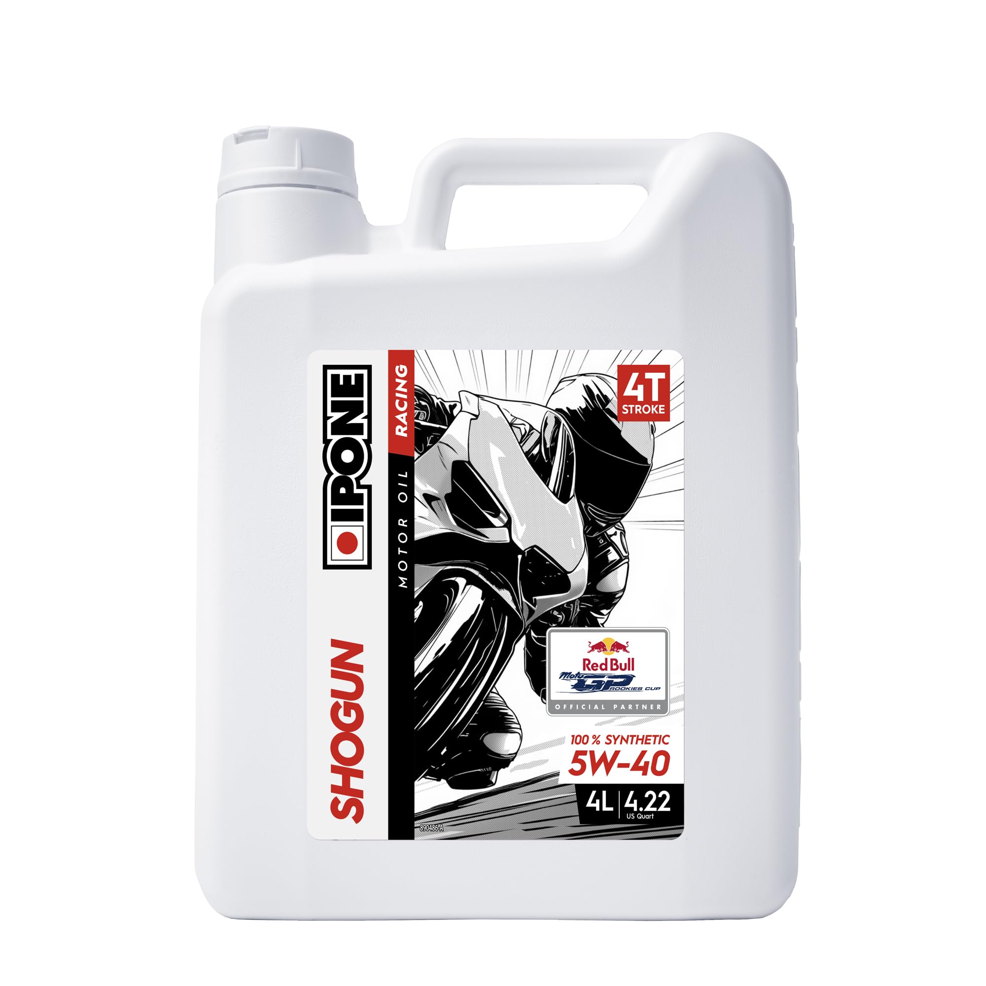 IPONE – Aceite de Motor para Moto 4 Tiempos 5W40 Shogun – Envase de 4 litros – 100% sintético – Gama Racing –Prestaciones excepcionales –Máxima protección del Motor –Probado y Aprobado en competición