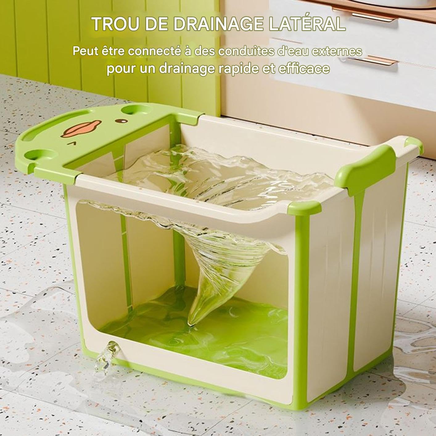 Vasca Da Bagno Portatile Per Piscina Pieghevole Per Bambini Facile Da | Supporto Per Il Bagno Da Viaggio Per Casa Dormitorio Appartamento Vacanze Bagno
