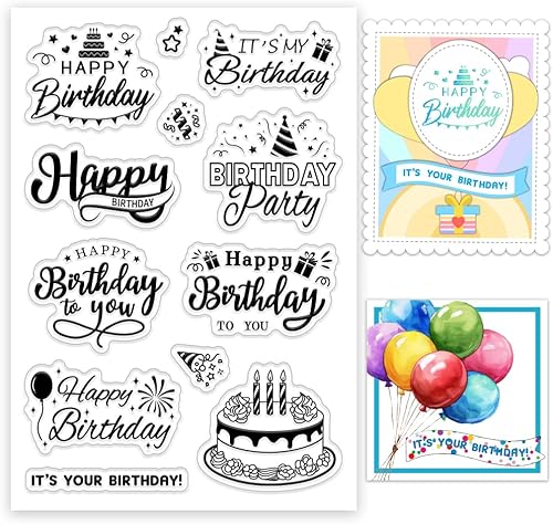 Miniatura 8 de INFUNLY Sellos transparentes de flores de pájaros retro para hacer tarjetas, insectos y sellos de texto, sellos de silicona transparente, sello de