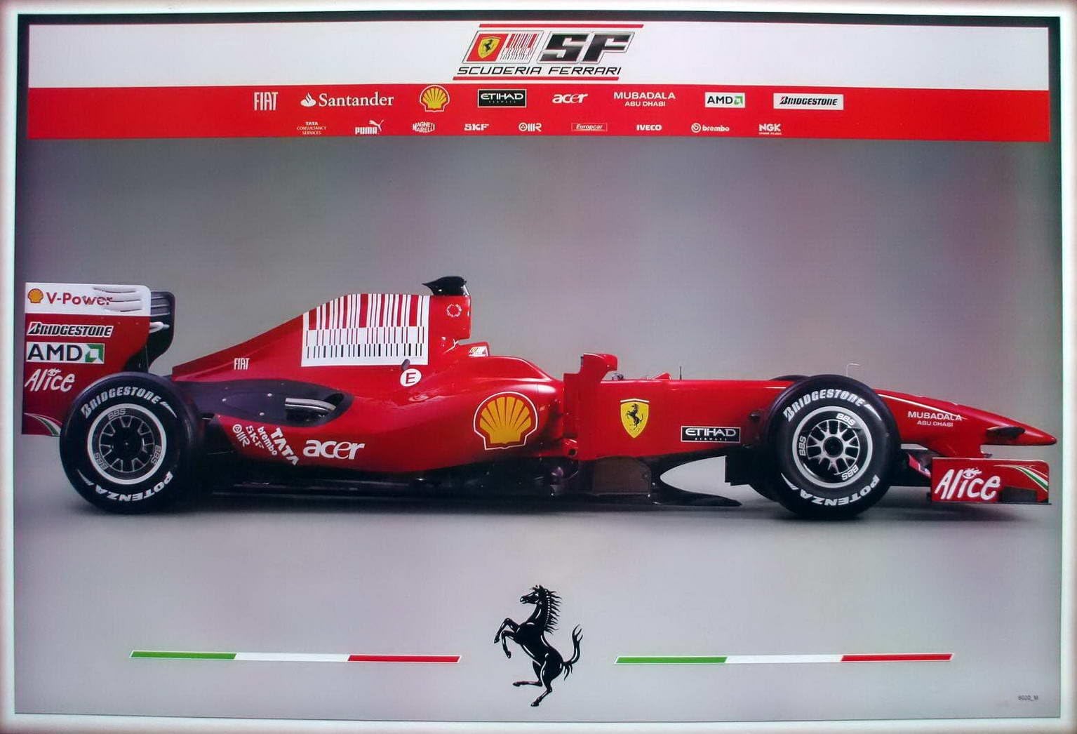 6020-M Ferrari Formula 1 Italian Sports Super Cars Collection Wall Decoration Poster Size 35"x23.5"