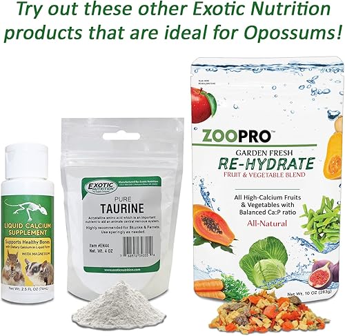 Miniatura 5 de Exotic Nutrition Zarigüeya Complete - Dieta nutricionalmente completa de pellets saludables - Alimento para zarigüeyas de cola corta y Virginia (1