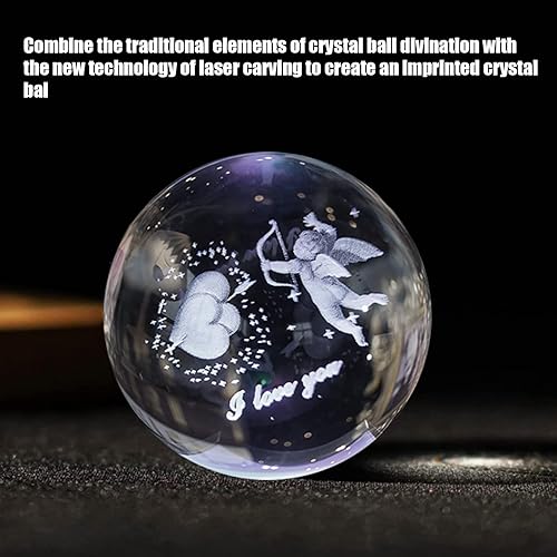 Miniatura 4 de Regalos para mujeres, bola de cristal 3D Cupido K9, luz nocturna creativa, lujosa y hermosa, día de San Valentín, cumpleaños, aniversarios, etc.,