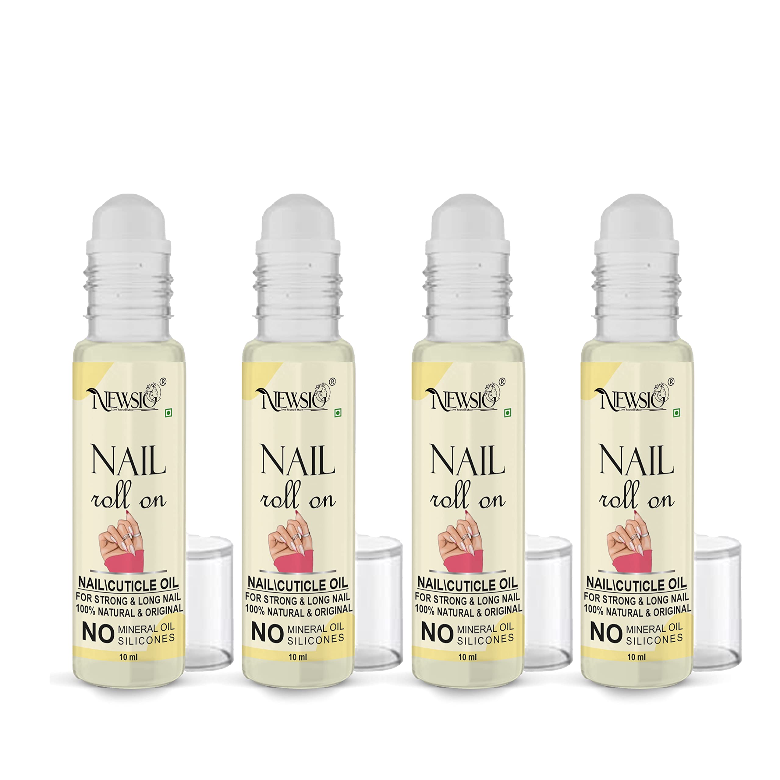 Nail Strong Growth Oil For Shiny & Stronger Nails Growth And Cuticle Care (Psck of 4 Bottle Roller 40 ml)-picture-48