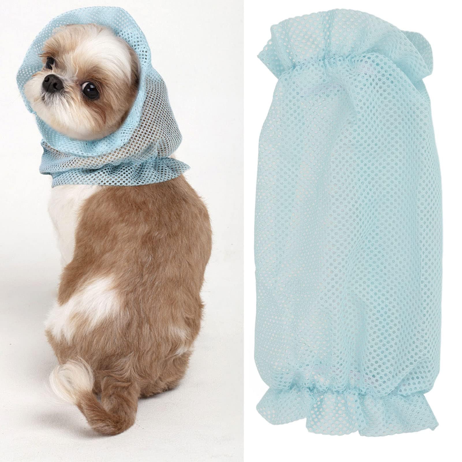 Copriorecchie per Cani, Elastici e Durevoli Paraorecchie per Cani in Tessuto a Rete Copriorecchie per Cani Insetti a Prova di Paraorecchie per Cani Avvolti Paraorecchie Stile (L 36x25x3 cm /