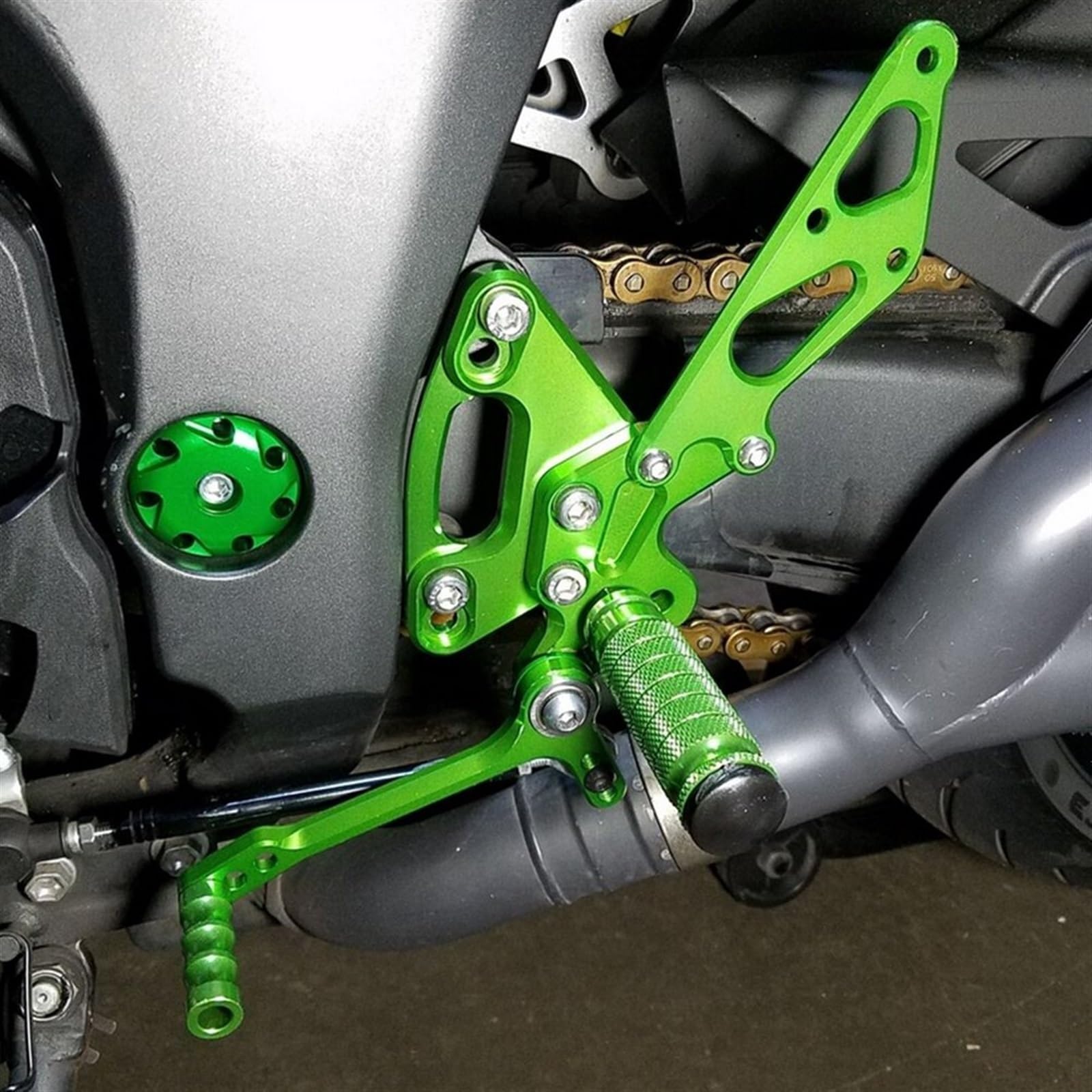 Accesorios para clavijas Pedal De Reposapiés Para Motocicleta Aleación Aluminio CNC, Conjunto Trasero Para KAWASAKI Z1000 ABS Z 1000 2011 2020 2012 2013 2015 2014 2016 2017 2018 2019(Gold)