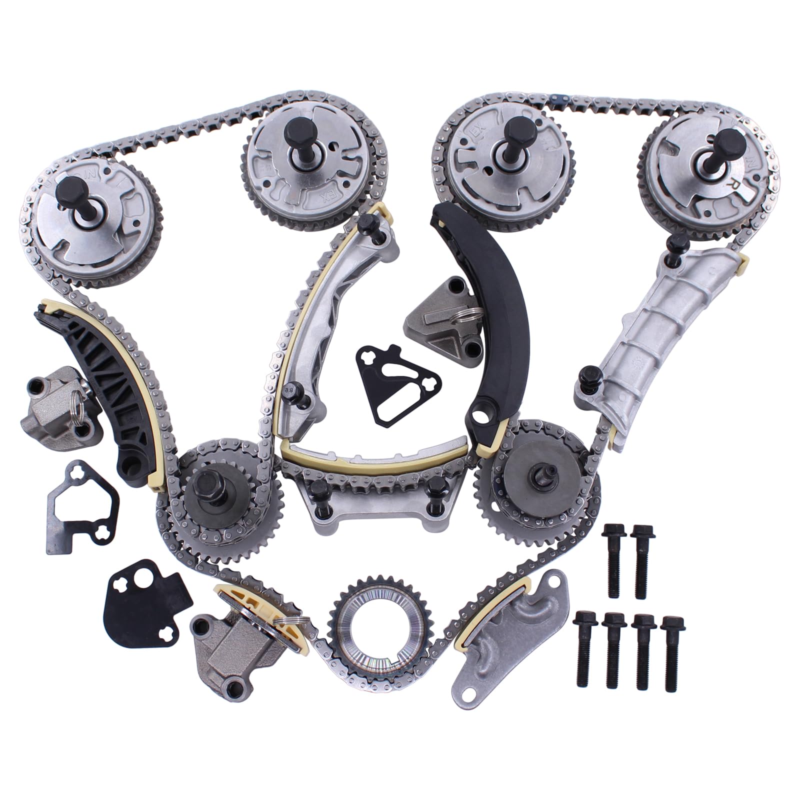 MOTOKU Timing Chain kit with VVT Cam for Chevrolet Camaro Captiva Sport Colorado Equinox Impala Malibu Traverse GMC Acadia Canyon Terrain Cadillac ATS