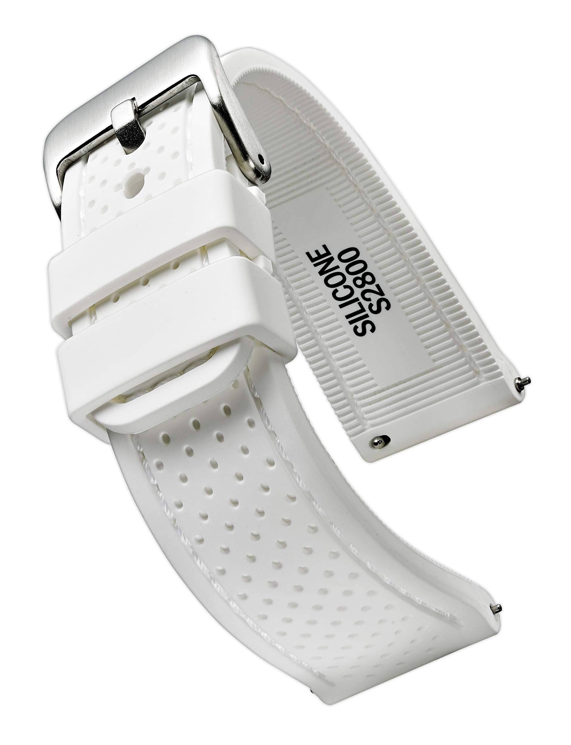 ALPINE Sporty Premium Soft Silicone Adjustable Watch Band - Replacement Rubber Watch Bands for Women & Men - Waterproof Quick Release Watch Straps -