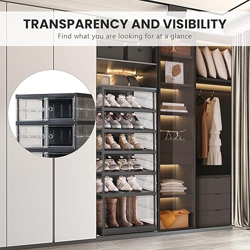 Miniatura 5 de Organizador de zapatos para armario, entrada, plegable, zapatero plegable, armario de almacenamiento de zapatos, armario apilable de almacenamiento