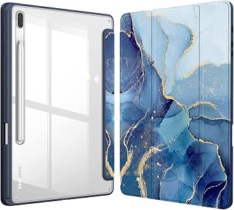 Galaxy Tab S10 Ultra Case, Galaxy Tab S9 Ultra Case, Samsung Galaxy Tab S10 Ultra/S9 Ultra Cover, Transparent Back Trocent 14.6 inch Tablet Case, Pen Storage, Auto Sleep Function, Magnetic Closure