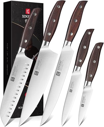 XINZUO 5 Piezas Set Cuchillo Cocina Acero Inoxidable…: opiniones