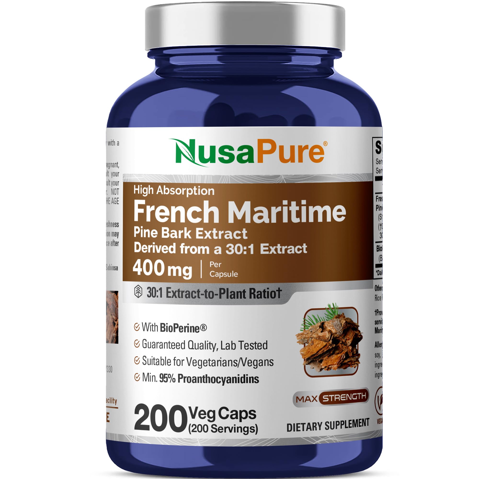 NusaPure French Maritime Pine Bark Capsules