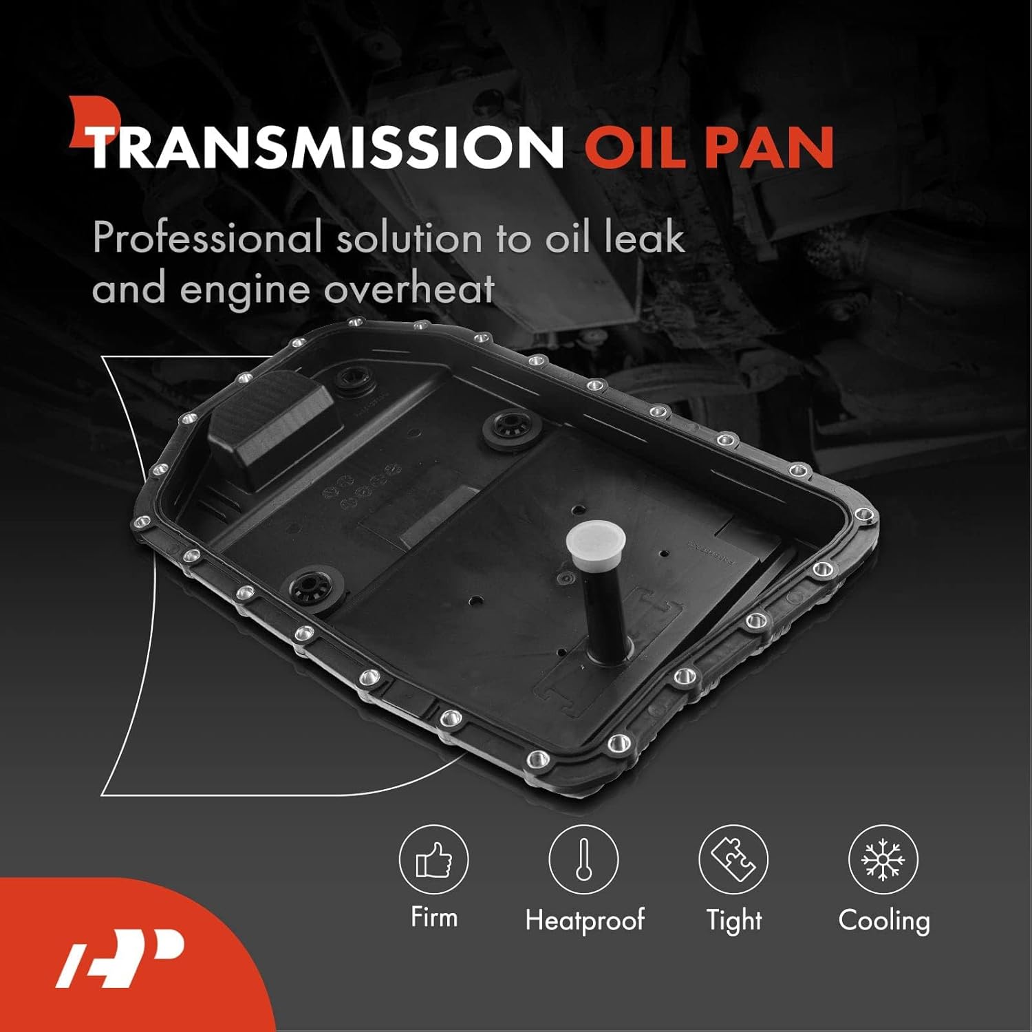 A-Premium Transmission Oil Pan with Drain Plug Compatible with GA6HP19Z or A6HP19Z 6 Speed Transmission & BMW 135i 323i 325i 325xi 328i 328xi 330i 330xi 335i 525i 525xi 528i 528xi 530i 530xi 535i